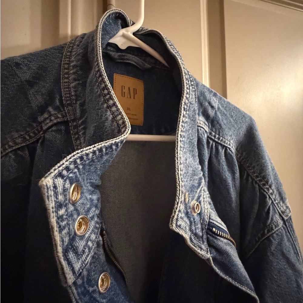 GAP UltraSoft Denim Bomber Jacket - Picture 5 of 8